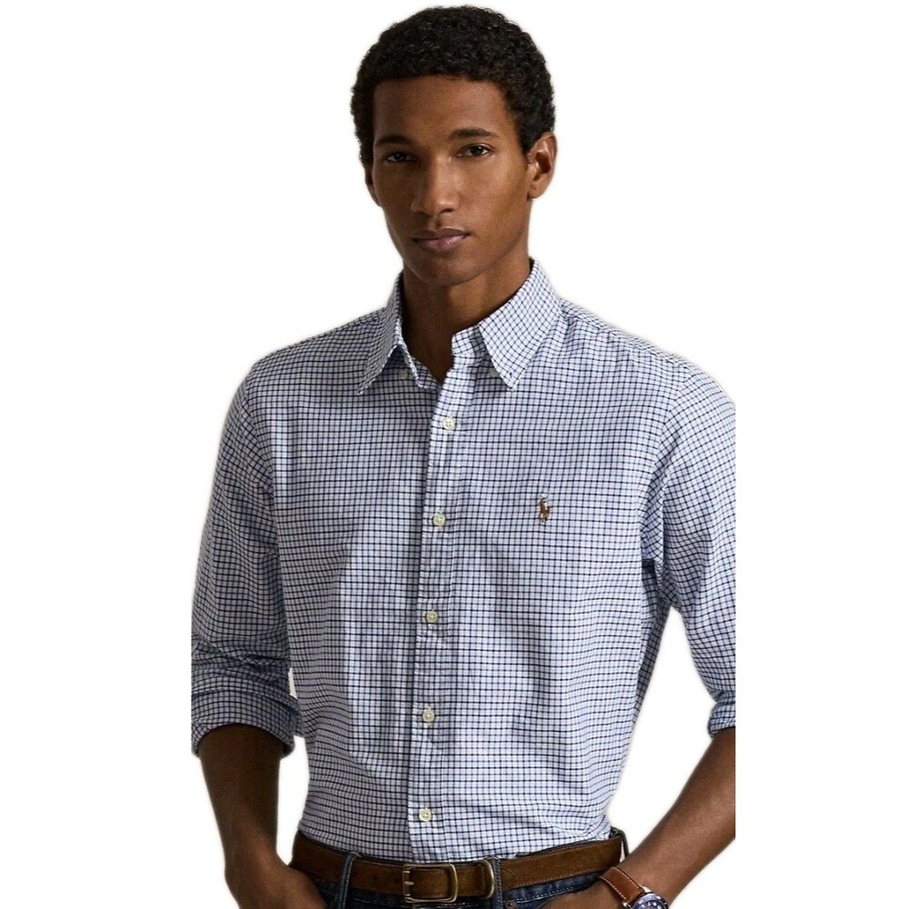 Polo Ralph Lauren Tattersall Oxford Shirt Mens Sz Small Plaid Button Down NWOT